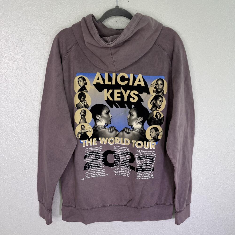 Alicia Keys World Tour Hoodie Mens Large Concert Merch Sweatshirt Music 2022